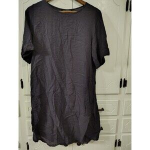 Cut Loose Blue  Tunic Dress Small A-Line Pockets Lagenlook Textured